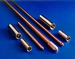 Copper Earthing Grounding Rods Earth rods  Brass Clamps Couplers